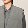 LESS 2024 Autumn Loose Fit Collarless Mid-Length Vest