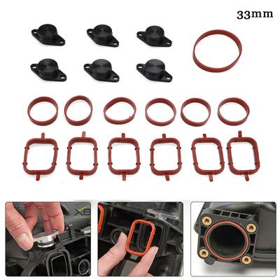 6 X 33mm Swirl Blanks Flaps Delete Kit With Intake Gaskets For M57