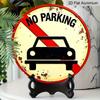 2D Flat, Retro-style, High-end Round Aluminum Wall Decoration, Available in Various Sizes. No Parking Allowed. Suitable for Indoor and Outdoor