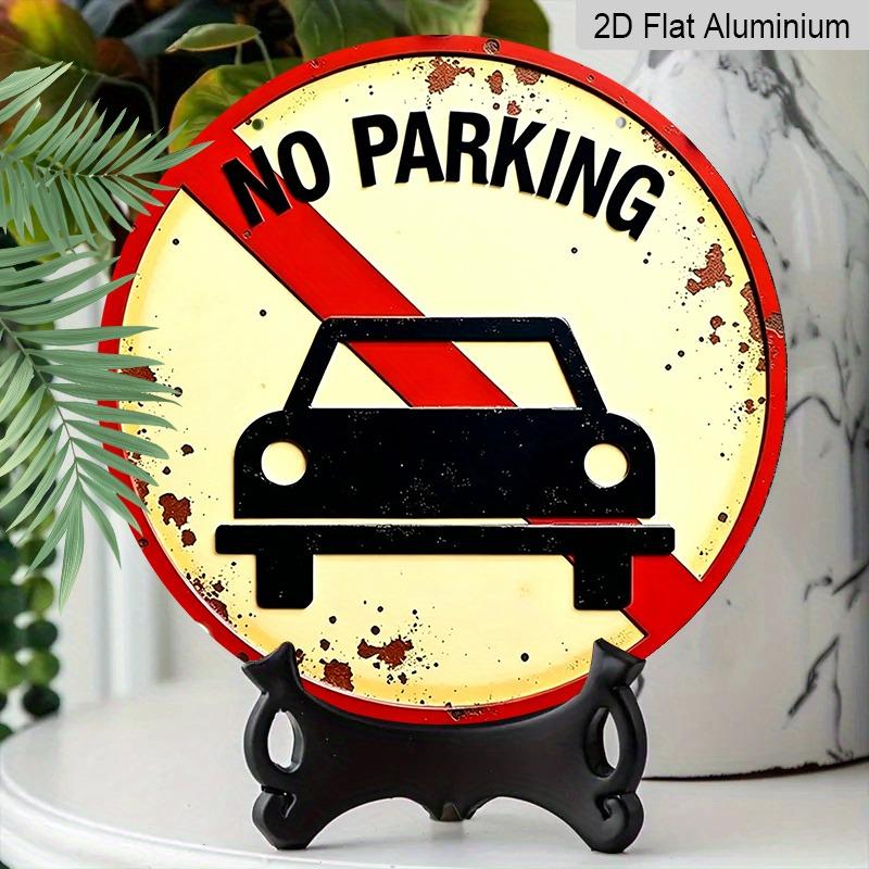 2D Flat, Retro-style, High-end Round Aluminum Wall Decoration, Available in Various Sizes. No Parking Allowed. Suitable for Indoor and Outdoor