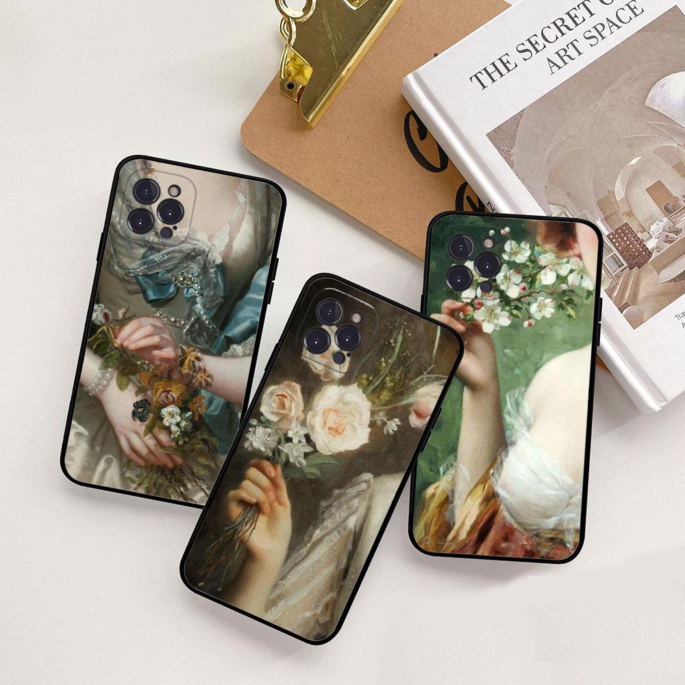 Renaissance Art Phone Case For IPhone 16 15 14 13 12 Mini 11 Pro XS Max X XR SE 6 7 8 Plus Soft Silicone Cover
