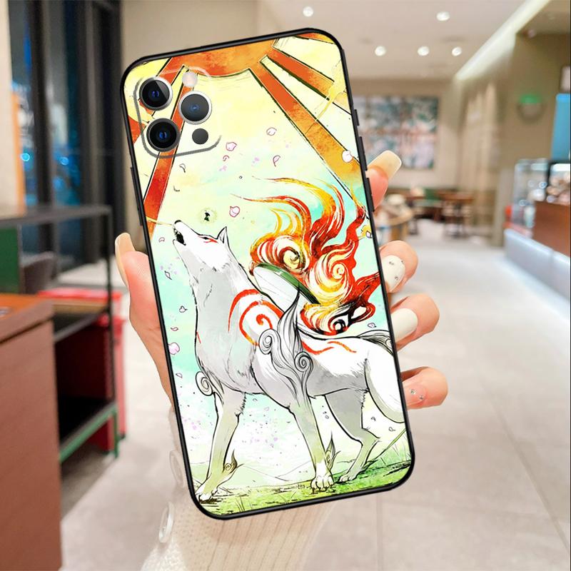 

Okami Wolf Phone Case For iPhone 16 14 13 11 15 Pro Max 12 13 mini XR 15 16 Plus 16e Protective Cover iPhone 15 Pro