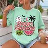 Summerween Tee, Retro Spooky Summer T-shirt, Ghost Tee, Beach Vacation Outfit, Funky Colorful Pumpkin Tee, Coastal Tropical Vibes Tee