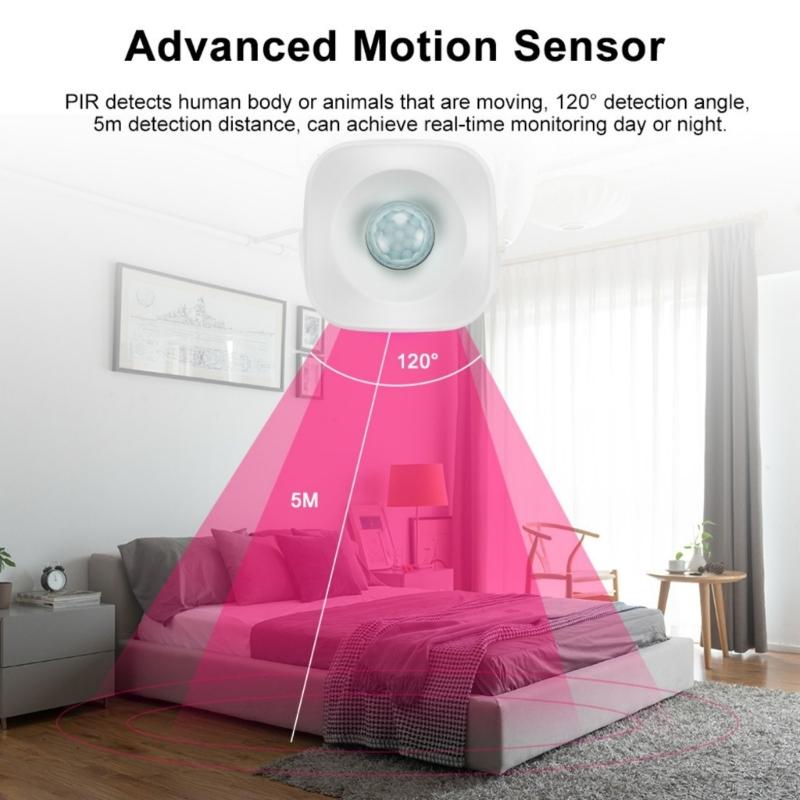 Intelligent WiFi Integrated PIR Motion Detection Sensors For Remote Surveillances Office Home Use Garage Store Security