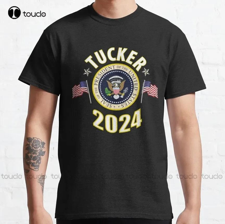 Tucker Carlson For President 2024 Classic TShirt TShirts For Unisex Custom Aldult Teen Unisex Digital Printing Tee Shirt Xs5xl