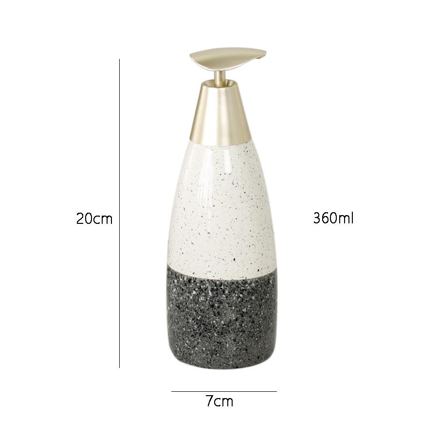 European Marble Ceramic Emulsion Bottle Bathroom Lotion Shower Gel Shampoo Hand Sanitizer Press Bottle Bathroom Accessories