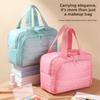 Large Capacity Handheld Cosmetic Bag Solid Color Pouches Bag Organizer  Bathroom