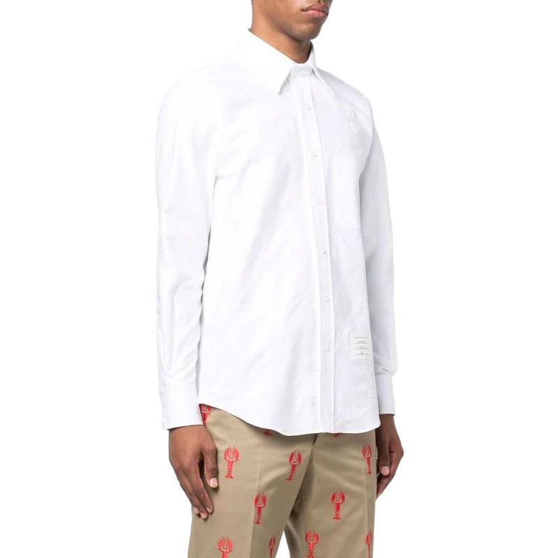 Thom Browne button-fastening long-sleeve shirt MWL272E-E0023-100