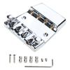 4 String Electric Bass Guitar Bridge Hard Tail Fixed Bass Guitar Bridge Roller Saddles Bridge for Bass Guitar Part