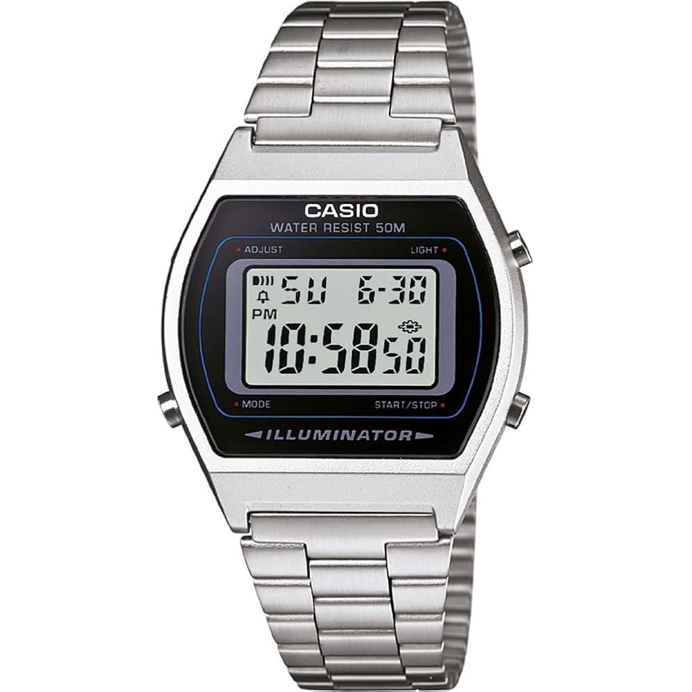 Casio Vintage Series B640WD-1AV Digital Watch Unisex Silver Imported Model