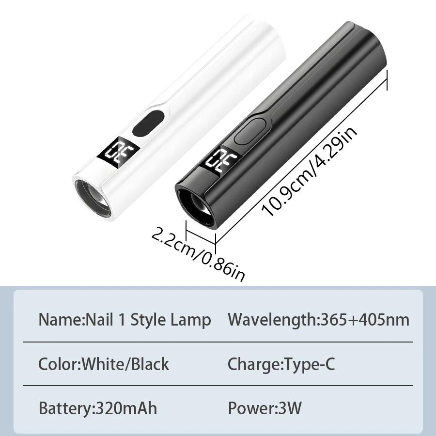 Portable Mini Led Nail Lamp Rechargeable Mini UV Led Lamp for Nails Gel Dry,Cordless Resin Curing UV Light Mini Nails Dryer