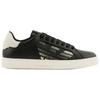 Emporio Armani Leather Versatile Fashion Low-Top Sneakers Women sneakers Black White X3X146XR098N814