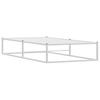 Vidaxl Bed Frame Without Mattress, White, 90X200 Cm, Metal