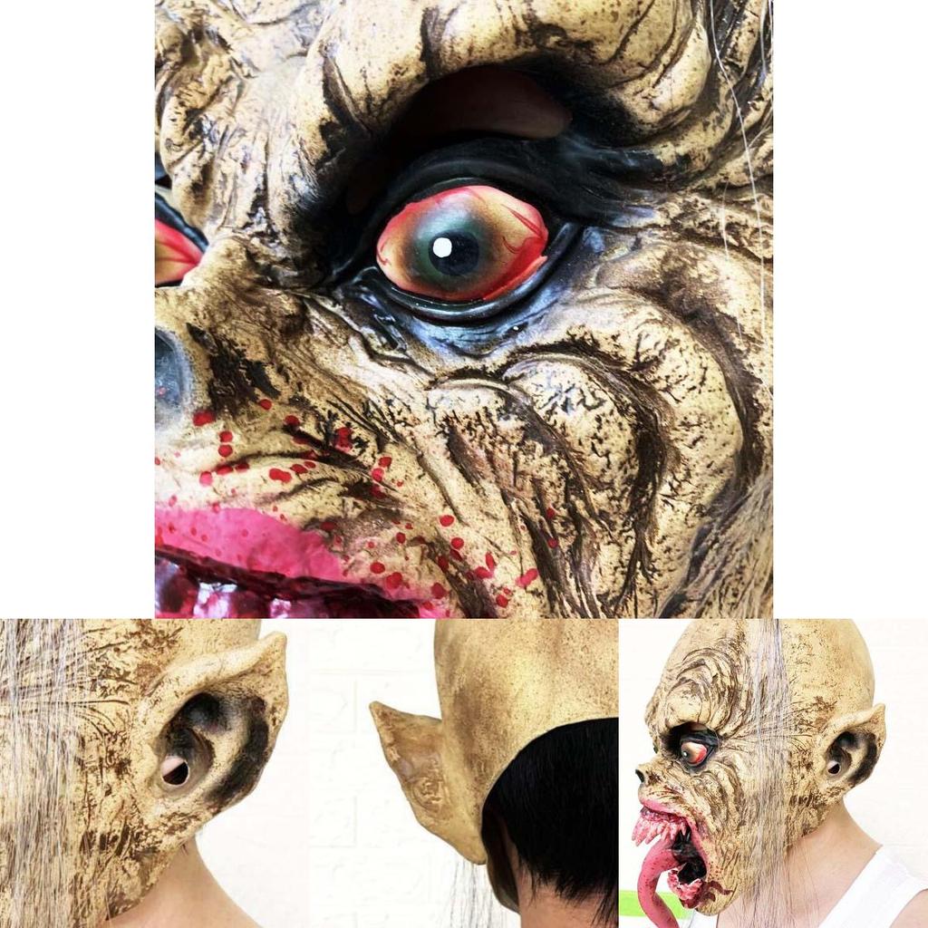 Halloween Mask Blood Ancestor Rubber Handmade Costume Prop