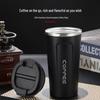 Stylish 304 Stainless Steel Thermos Coffee Cup - Portable for Office, Outdoor, and Car Use