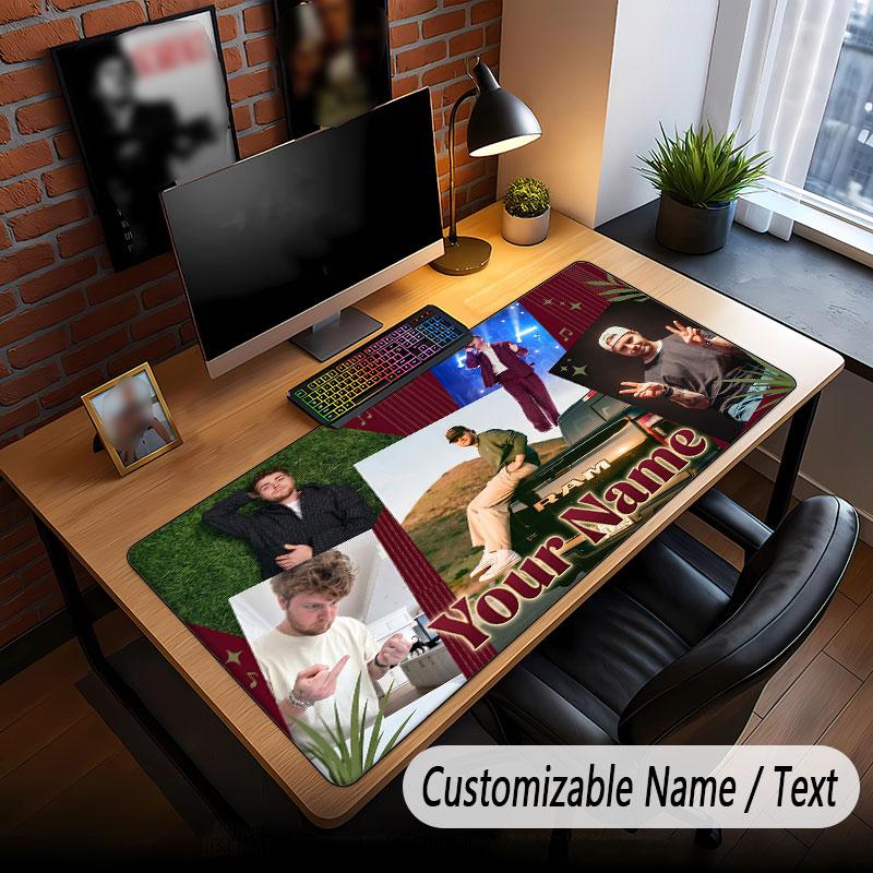 Custom Name Extended Mouse Pad,Alex Warren Gaming Desk Mat For Home Office Desktop Decor