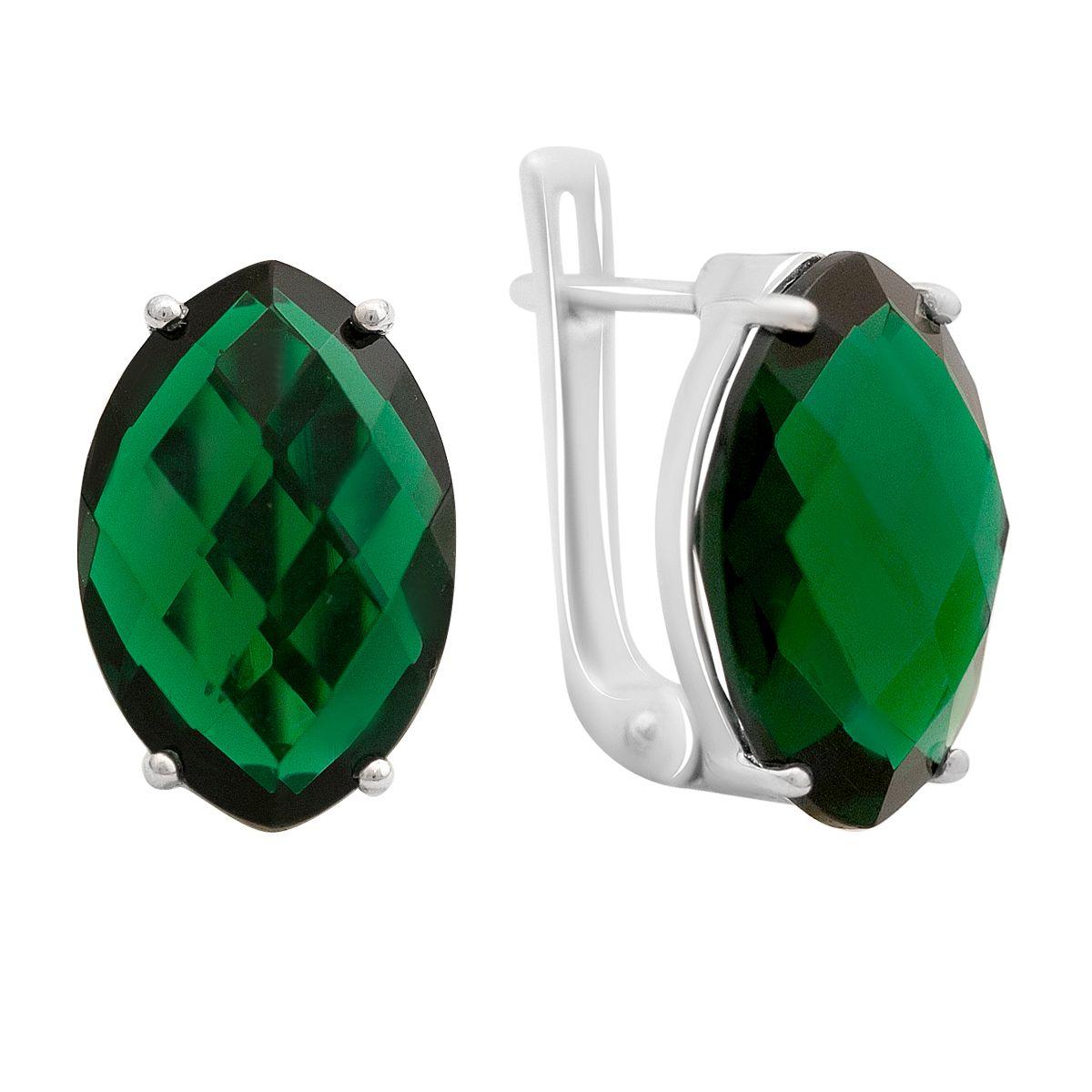 

Срібні сережки зі смарагдом nano 10.35ct (2170266) смарагдовий