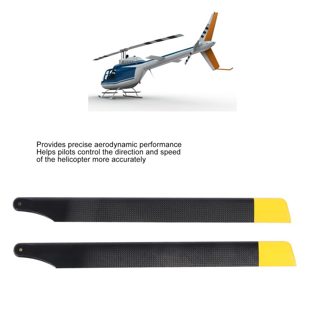 2PCS RC Helicopter Main Rotor Blade Efficient Power Conversion Low Noise Precise Control for Flywing BELL206