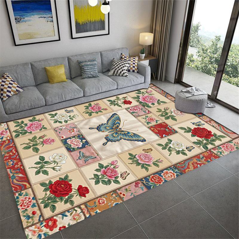 2025 New Butterfly Decoration Carpet Rug for Living Room Bedroom Home Sofa Decoration,Kids play Non-slip Floor Mat16