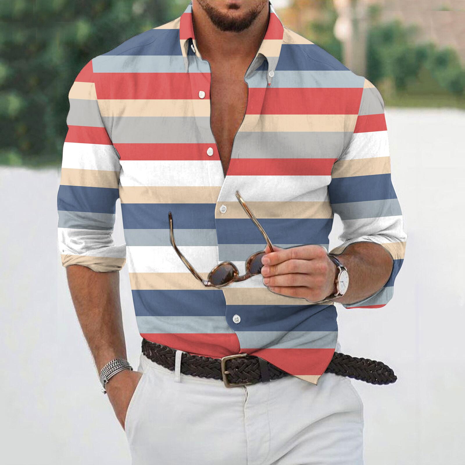 

Дизайнерская весна-лето мужская повседневная 3D-хэллоуинская печать Гавайская рубашка Блузка Рубашки с длинным рукавом XL белый