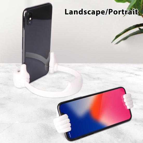 12Pcs Mobile Phone Holder Adjustable Thumbs-up Stand for Phone And Tablet Soft Plastic Desktop Holder for Vertical And Horizontal Viewing Flexible