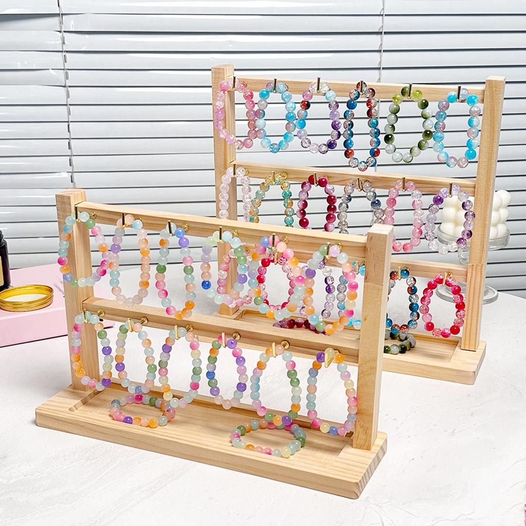 1pc Wooden bracelet rack, bracelet and earring storage rack, store jewelry display rack, jewelry collection rack