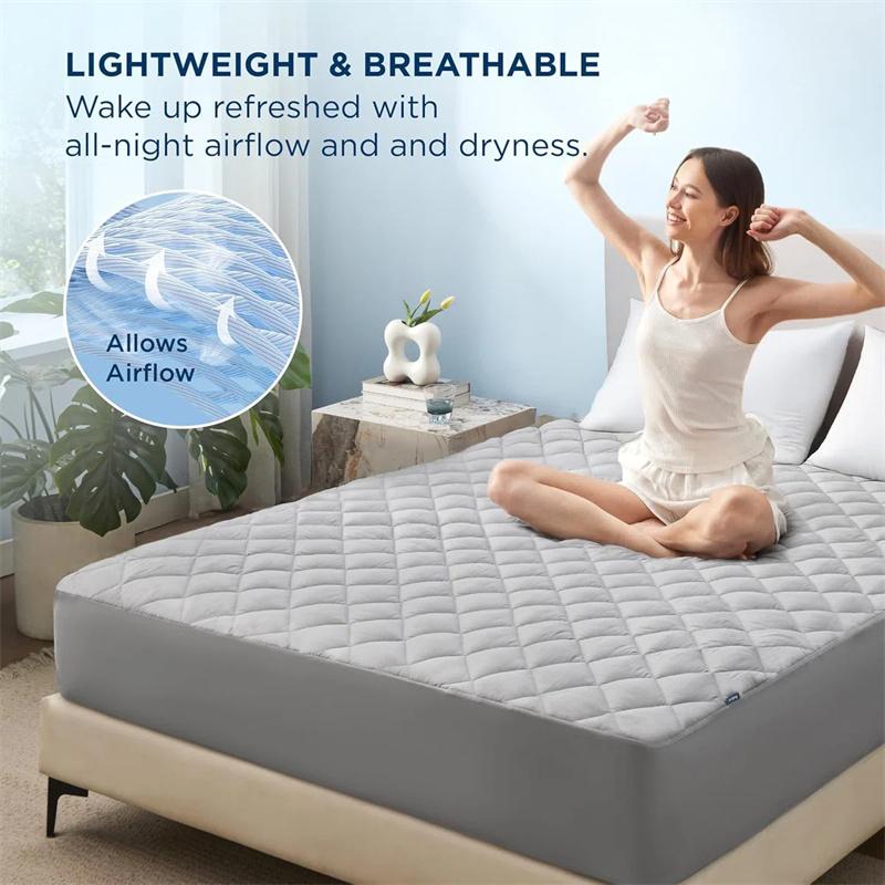 Protège-matelas imperméable Drap-housse, 1 pièce seulement, Résistant à la poussière et aux taches, Isolation de l'urine, Sans taies d'oreiller, Linge de lit minimaliste