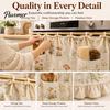 Sunshade Curtains for Kitchen Oven Curtain with Pockets, Dustproof Durable Polyester Hanging Drape, Window Valance Easy Wash Decorative Shade