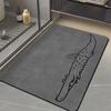 Cute Line Animal Bath Mat Non-Slip Super Water Absorbent Quick Dry Shower Entrance Rug ENJOY TODAY Quote Bathroom Doormat