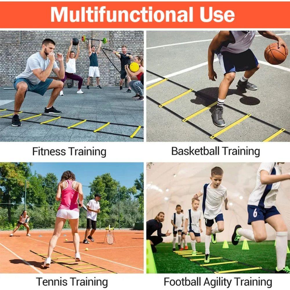 Portable Design Soccer Agility Ladder Flat Rungs Soccer Drill Equipment Speed Training