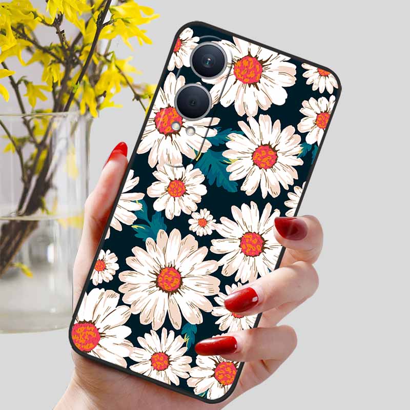 For OnePlus Nord CE4 Lite 5G Case Flowers Silicon Soft TPU Phone Cases for One plus Nord CE 4 Lite 4Lite Protect Bumper Covers