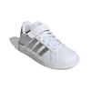 Adidas Grand Court 2.0 Little Kid 'White Matte Silver' GW6516