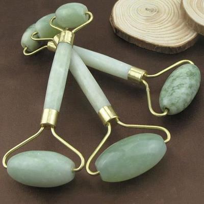 Herramienta de Masaje Facial Japonés Guasha, Rodillo de Jade, Fino, Adecuado para Todo Tipo de Pieles, 13.5-14.5cm, 1 pieza [D9FDEFF]