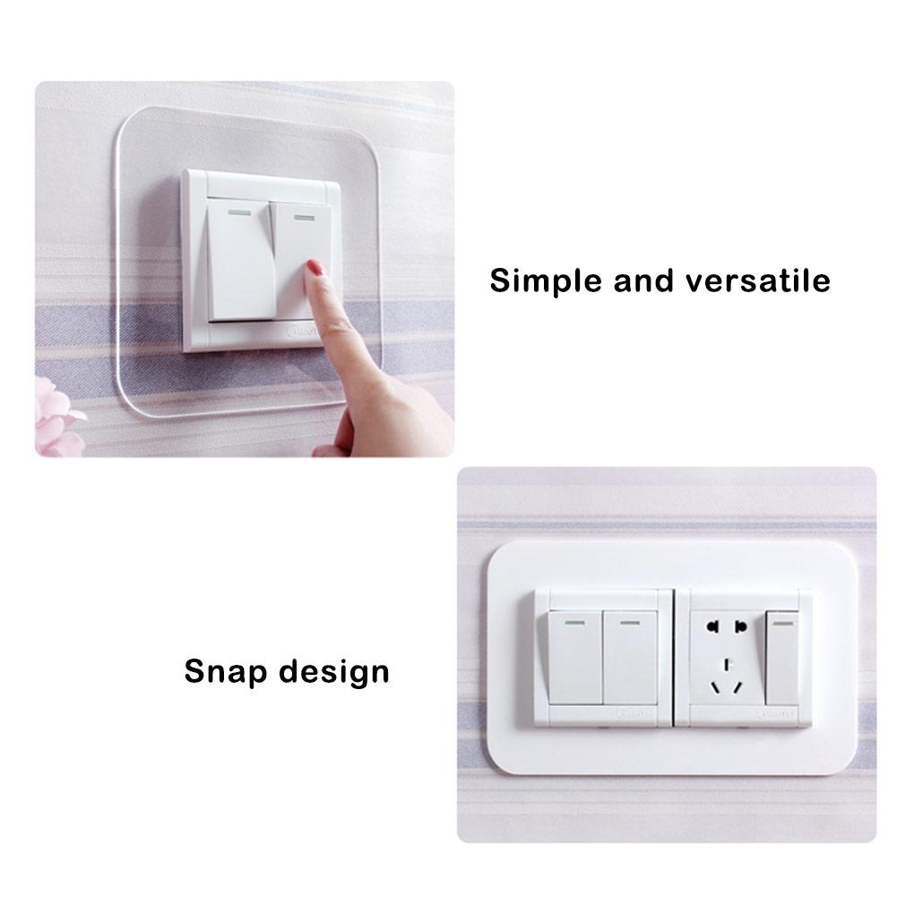 Switch Sticker Transparent White Creativity Protective Case Three-dimensional ple Socket Decoration Wall Frame