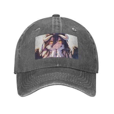 Adventure Anime Albedo Overlord Washed Denim Cap Casual Baseball Caps Adjustable Hat Summer Unisex Baseball Hats