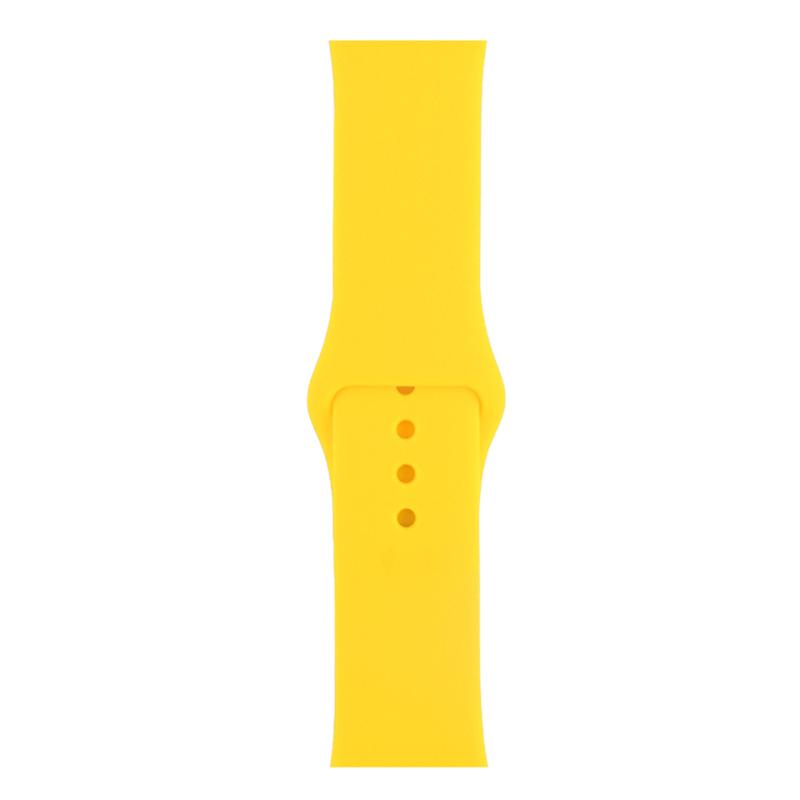 

Силиконовый сменный ремешок для Apple Watch Band 44 мм, 40 мм, 42 мм, 38 мм, резиновый ремень, ремешок для часов, браслет, аксессуары для iwatch 1, 2, 3, 4, 5, 6 42/44mm жёлтый