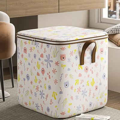 Foldable Clothes Quilt Storage Bag Large Capacity Wardrobe Sorting Storage Bucket Zipper Clothing Packing Wardrobe Organizer