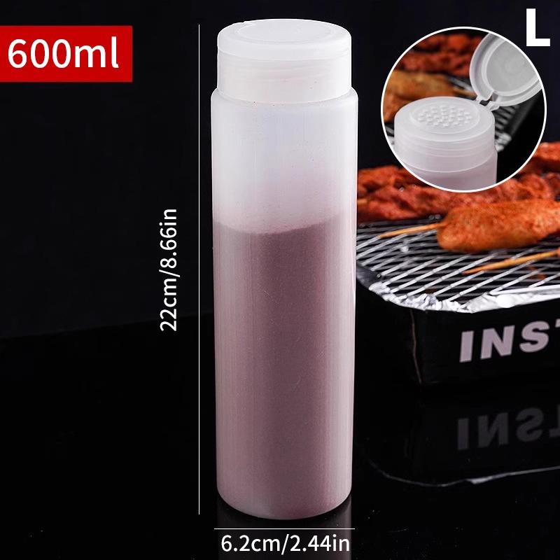 

400/600 мл прозрачная пластиковая банка для специй с крышками-шейкерами кухонные контейнеры для приправ барбекю на открытом воздухе кухонный инструмент для хранения специй L