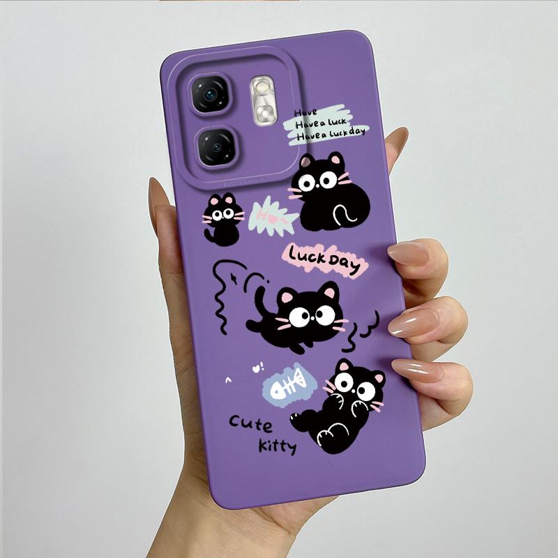 For Infinix Hot 50i Case Hot50i X6531 Soft Silicone TPU Painted Phone Coque Cartoon Printed Shockproof Protective Fundas Cover