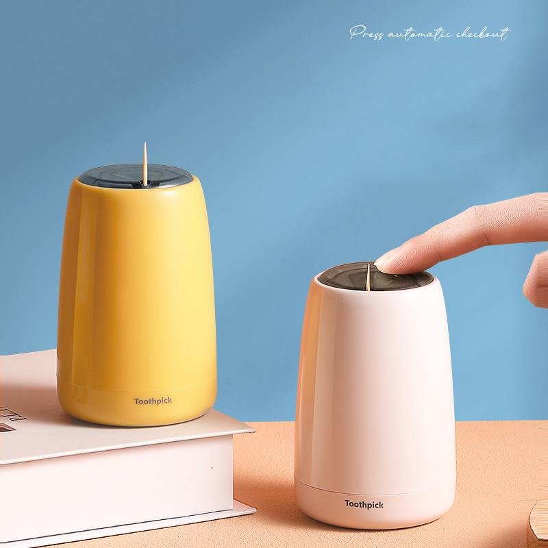 Automatic Pop-up Toothpick Jar Creative Toothpick Box Home Small And Portable Press Pop-up Toothpick Holders