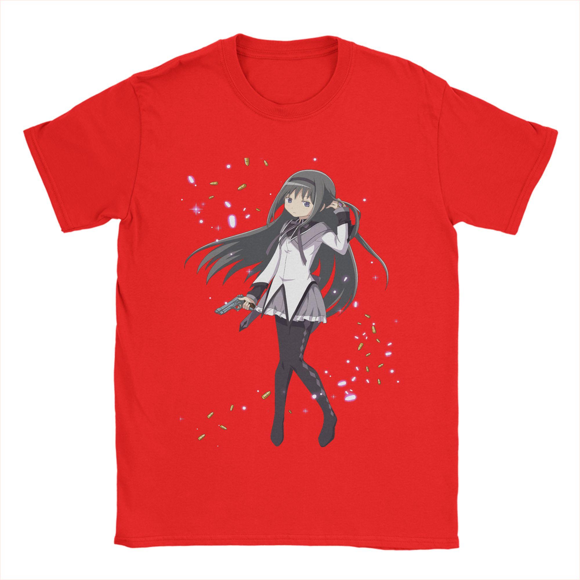 Unisex Mahou Shoujo Homura Akemi T Shirt Madoka Magica Anime Pure Cotton Clothes Vintage Short Sleeve Round Neck Tees TShirt L