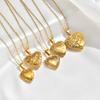 Romantic Heart Locket Pendant for Women Stainless Steel Photo Frame Openable Necklace Heart Chain Necklaces Charm Jewelry Gift
