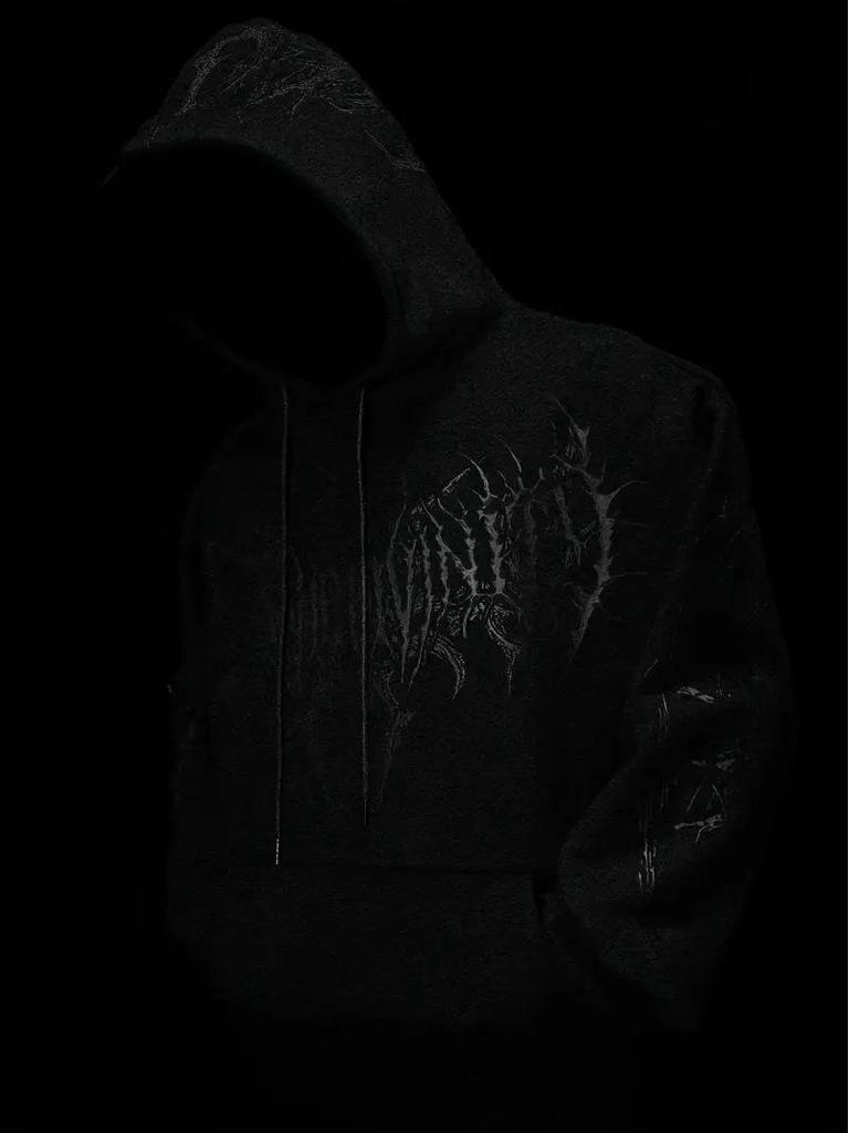 Breathedivinity Herbst Herren Kapuzenjacke mit Print in Übergröße