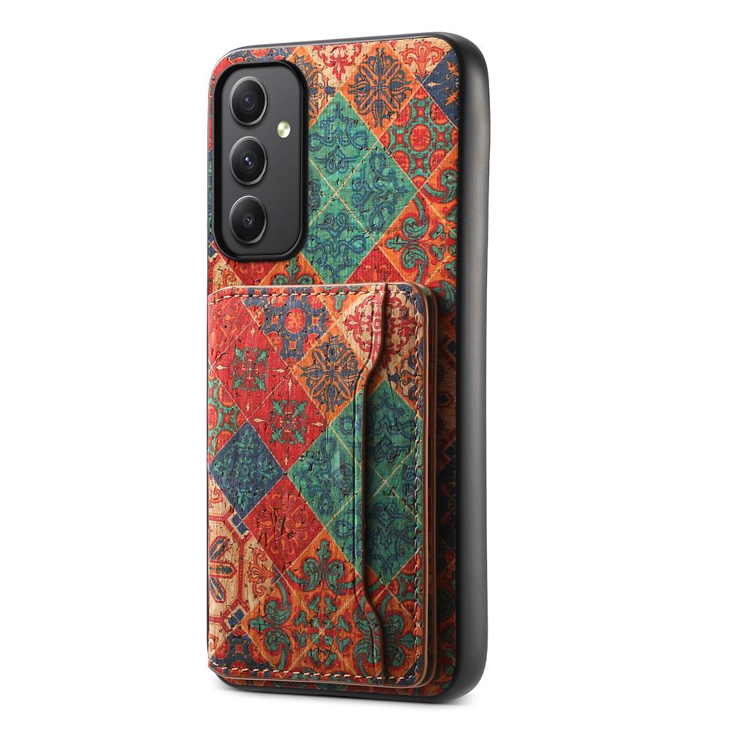 For Samsung Galaxy A35 5G Cases Floral Pattern PU+TPU+PC Kickstand Phone Cover Card Slot