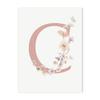 Personalized Name and Wildflower Canvas Painting Nursery Decoration Poster Picture Pink Floral Baby Girl Bedroom Wall Art Prints