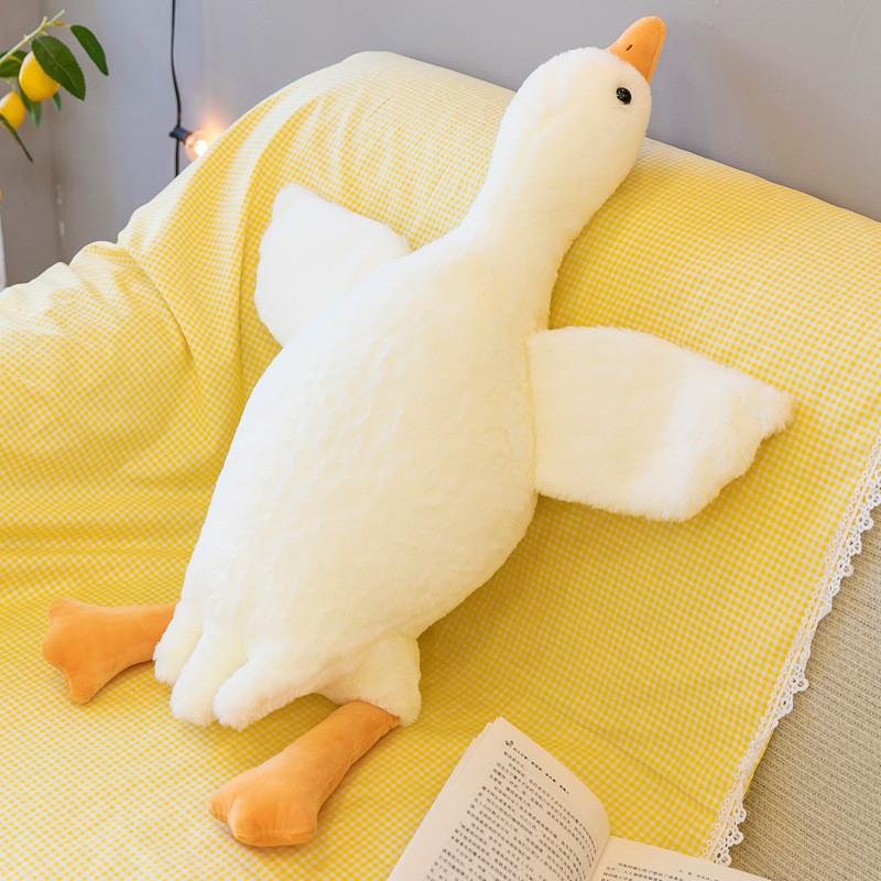 Funny Goose Plush Toy With Rabbit Fur Soft Stuffed Animal For Girls Gift Special Characters Included