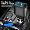120W Retractable Car Charger with Roof Starlight USB C Cable Fast Charger Cigarette Lighter Adapter For IPhone Huawei Samsung