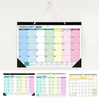Schedule Paper Wall Calendar Year Planning Note Hanging Planner English Wall Calendar  Home Office