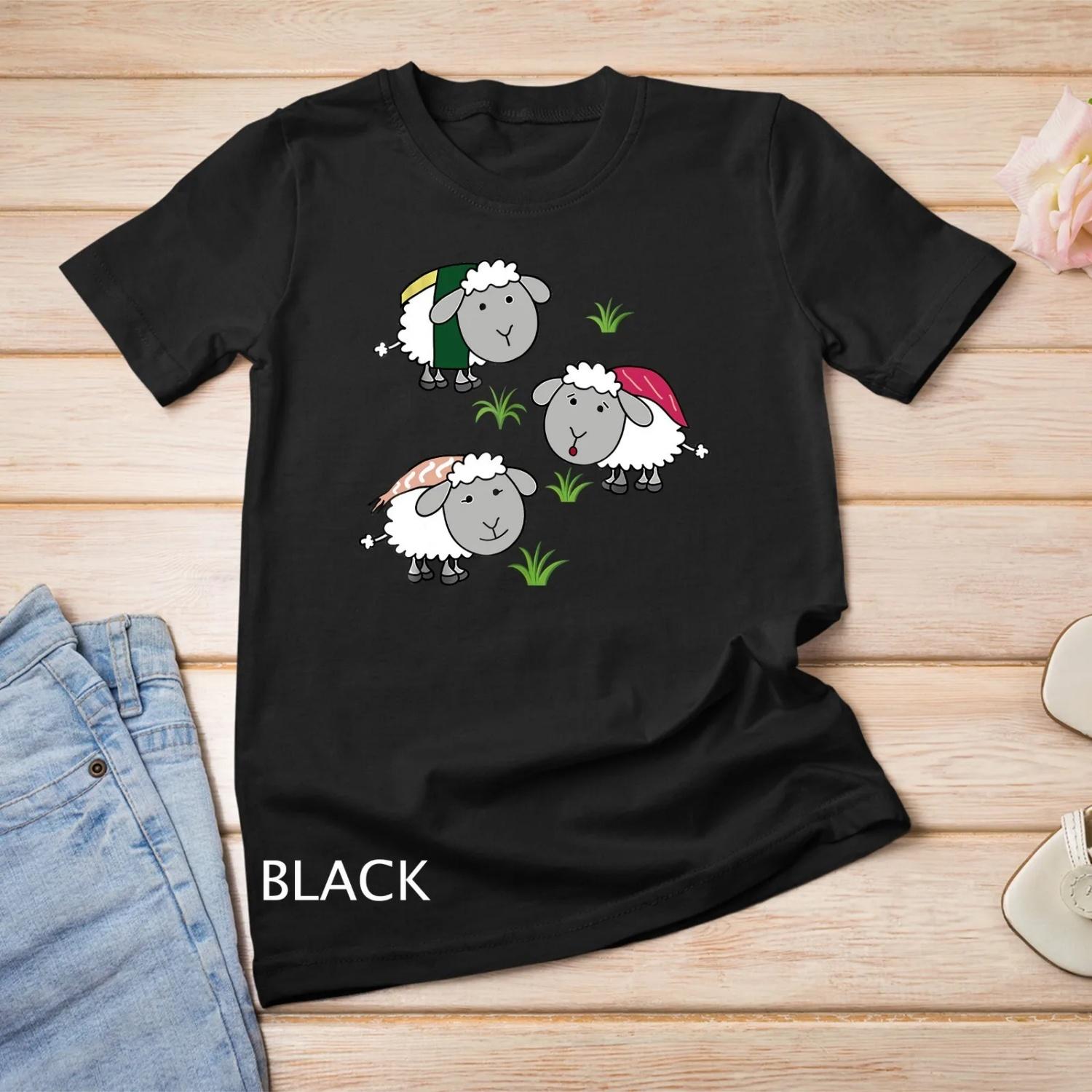 Susheep Funny Sushi Sheep Pun T Shirt S чёрный
