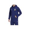 Adidas Originals Trefoil Print Logo Argentina Football Hooded Pullover Sweatshirt Men Tops Blue IC1852